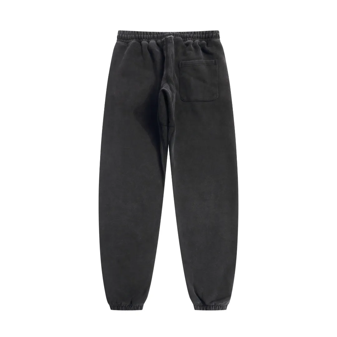 Stylish brand Saint Michael ribon saint pants classic letters retro washed and distressed high street casual loose leggings sweatpants trousers Style number: SM635 Size: S-M-L-XL Color: black-dark green Price: P236